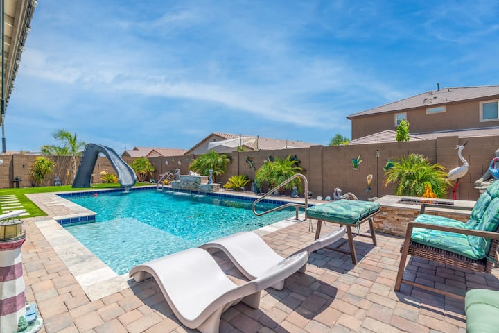 Goodyear Retreat, Pool, Slide, Firepit, Bbq - Goodyear, AZ