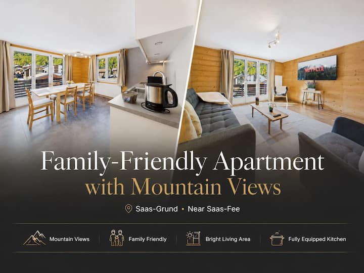 Appartement Familial Avec Vue Sur Les Montagnes - Saas-Grund