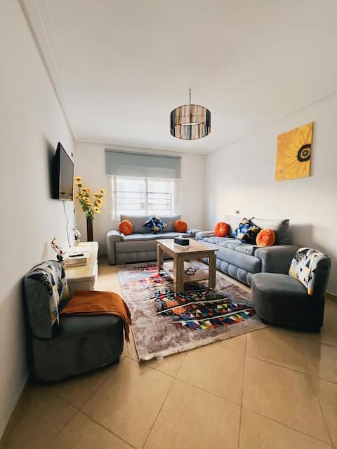Top Airbnb: Beautiful apartment close to Plage des Nations in Sidi Bouknadel