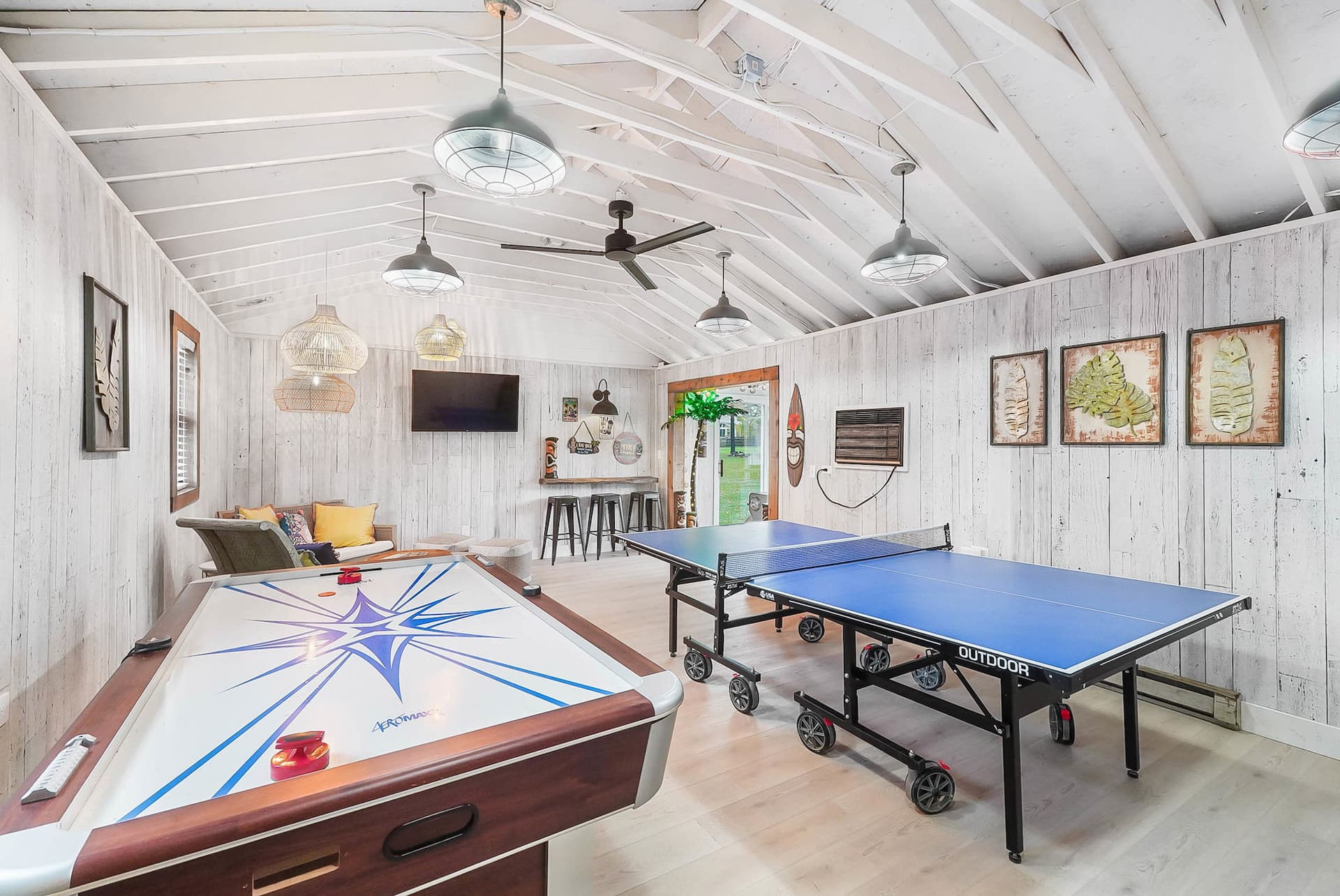 The Sleepy Tiki - game room, tiki lounge, firepit