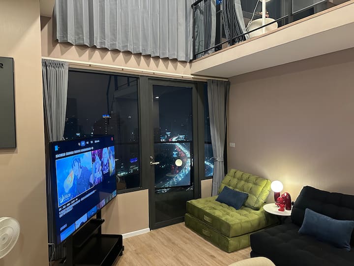 <17b>rama9 Duplex Condo/rca/bkk Hospital/max6ppl - Bangkok