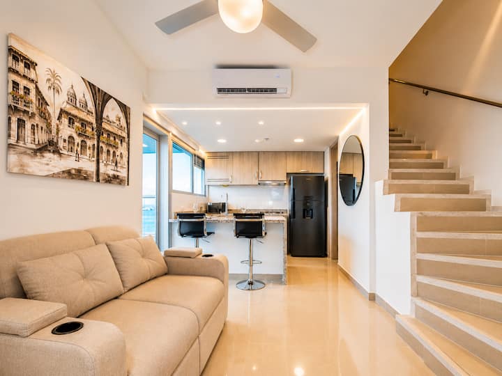 Appart Bocagrande | Vue 180° + Jacuzzi + 2 Balcons - Cartagena, Colombia