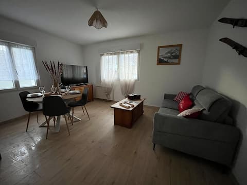 Propriété Airbnb réussie: Cozy 40 m2 1-bedroom apartment on the ground floor for 4 people, 2 beds, air conditioning, parking à Albertville