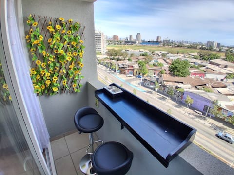 Popular Airbnb listing: Modern Apartment/Balcony and View Near the Metro in Independencia