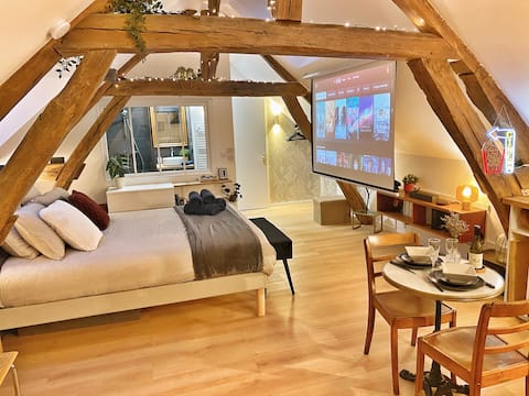 Top Airbnb: The Nouvelle Vague Suite • Private Home Theater à Auxerre