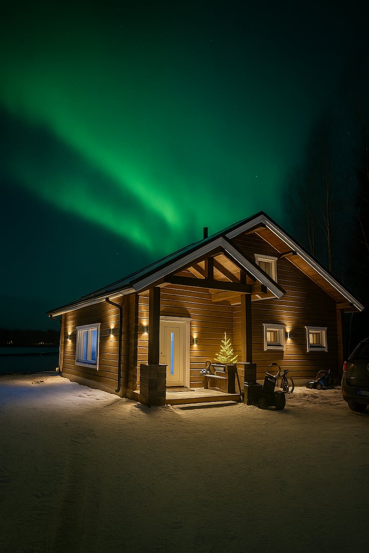 Captains Riverside Villa Jacuzzi BBQ Hut Rovaniemi Houses For Rent In villa-norvahovi-lake-view-sauna-and-wood-interior-rovaniemi