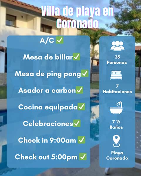 Entire house for 35 with pool in Coronado