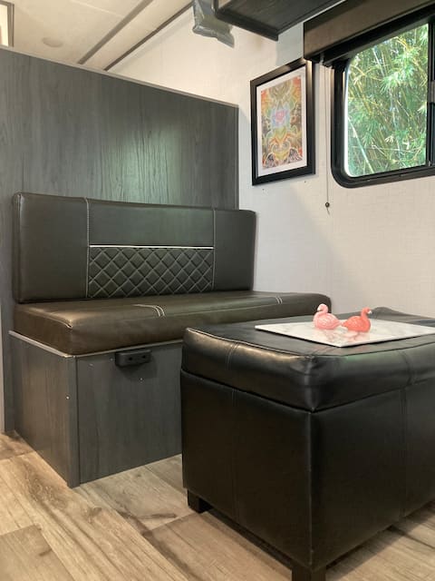Popular Airbnb listing: The Glamping Flamingo in Murray Hill
