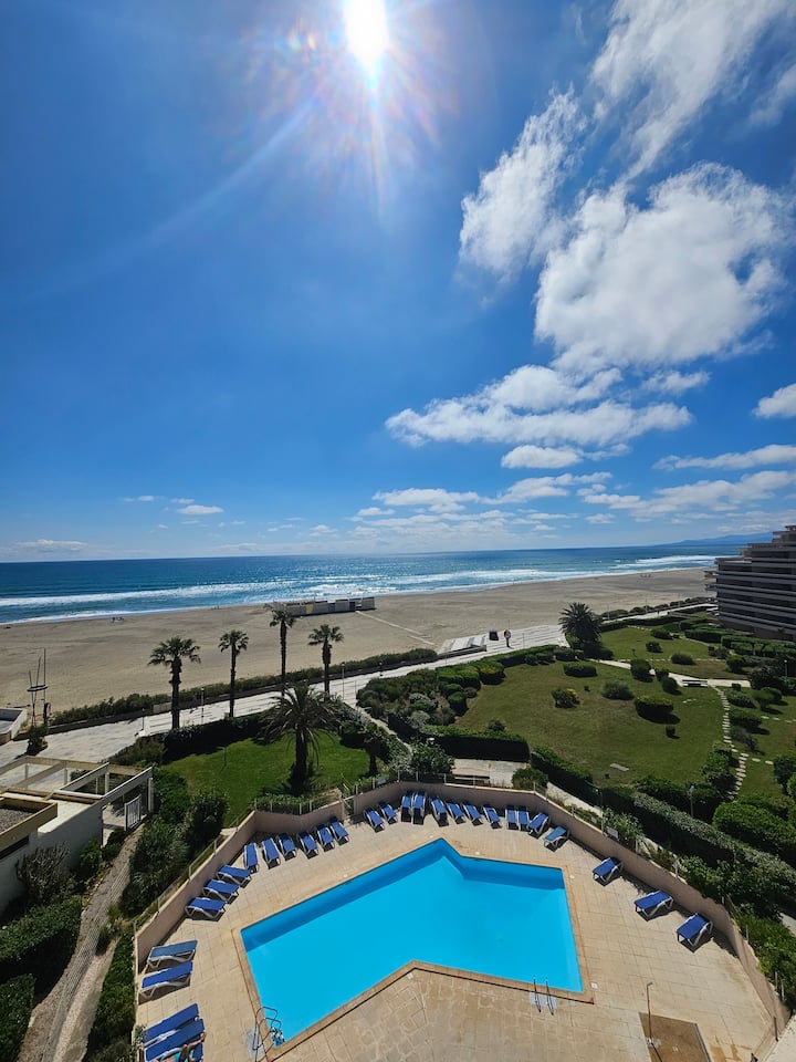 Appartement Vue Mer Canet Plage Avec Piscine - Canet-en-Roussillon