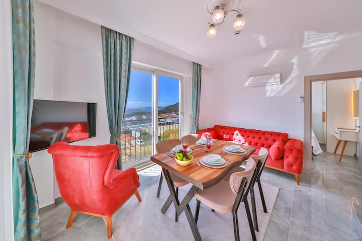 Sakin Ve ŞıK 2+1 Deniz Manzaralı Partial Seaview 2 - Kaş