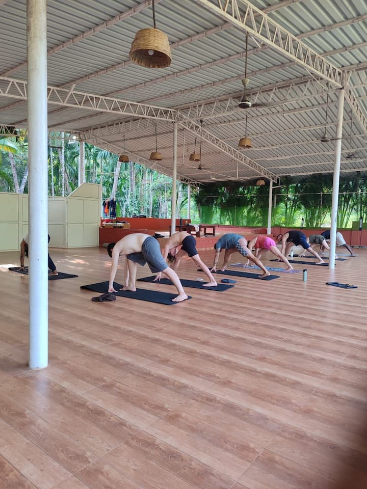 Yoga shala with stage