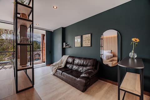 Top Airbnb: Wow Loft•Panoramic View•Desk•WiFi•Parking in El Retiro