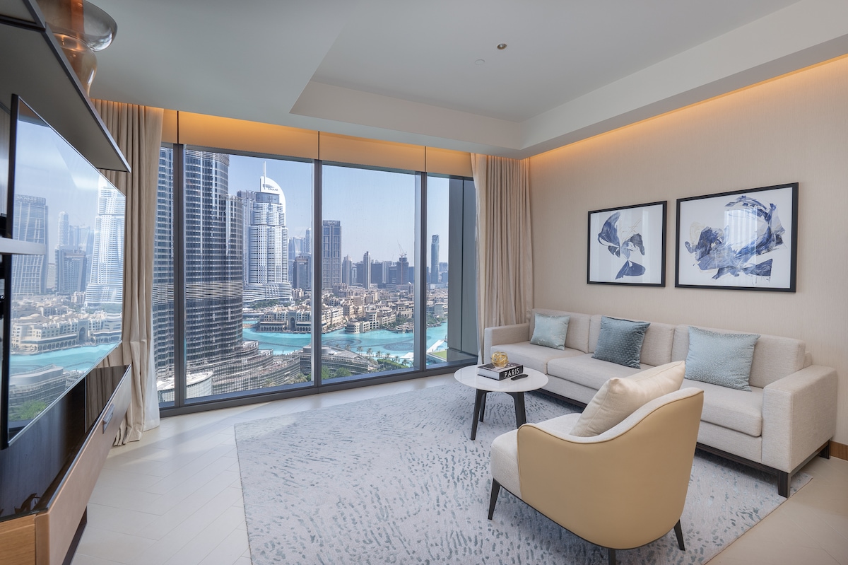 3BR High-Rise Burj Views• Near Dubai Mall & Burj