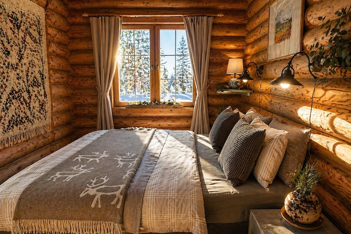 Cozy Log Cabin With Stunning Views Of Ylläs Fell - Kittilä
