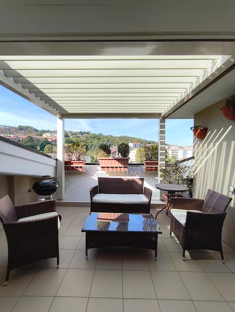 Successful Airbnb property: Panoramic Penthouse with terraces, relaxation, privacy, and a work area in Molise