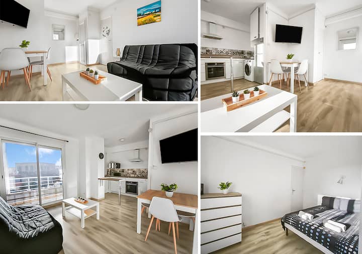 Canet Plage T2 Lumineux, 4 Pers, Clim Et Balcon - Canet-en-Roussillon