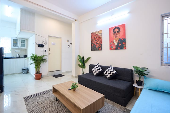 Elegant Ac 2bhk In Whitefield (Sleeps 7) - 202 - Bangalore
