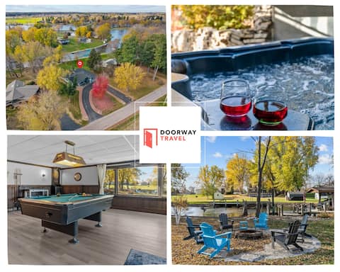 Riverside! PrivateDock|Hot Tub|WaterToys|Firepit!