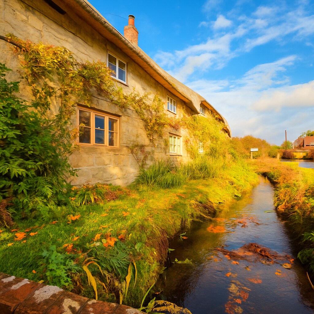Countryside Thatched Cottage w/ Log Fire & Stream - Airbnb