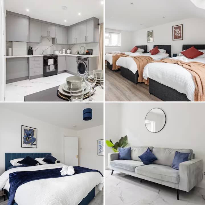 5 Min To Heathrow Airport - Spacious 5br Sleeps 10 - Hayes