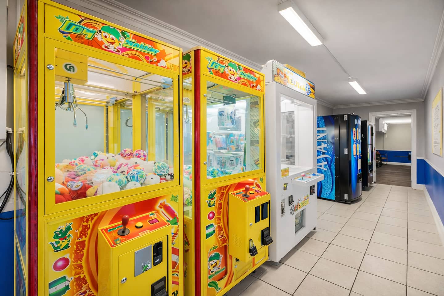 The building's shared arcade room