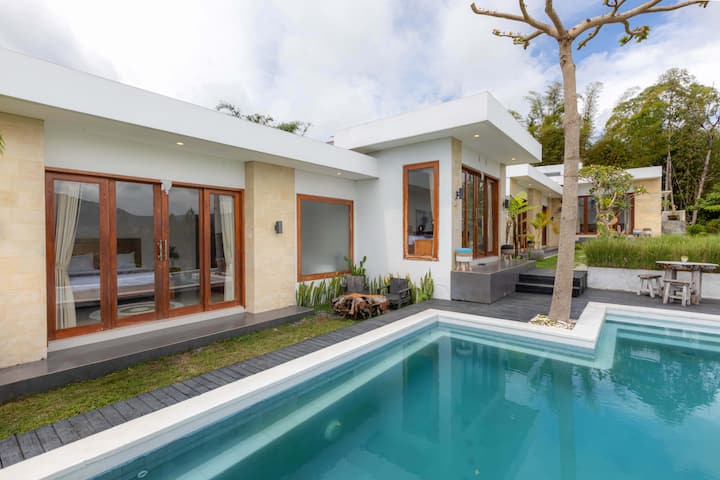Family Room With Stunning Mount Batur View - Kintamani