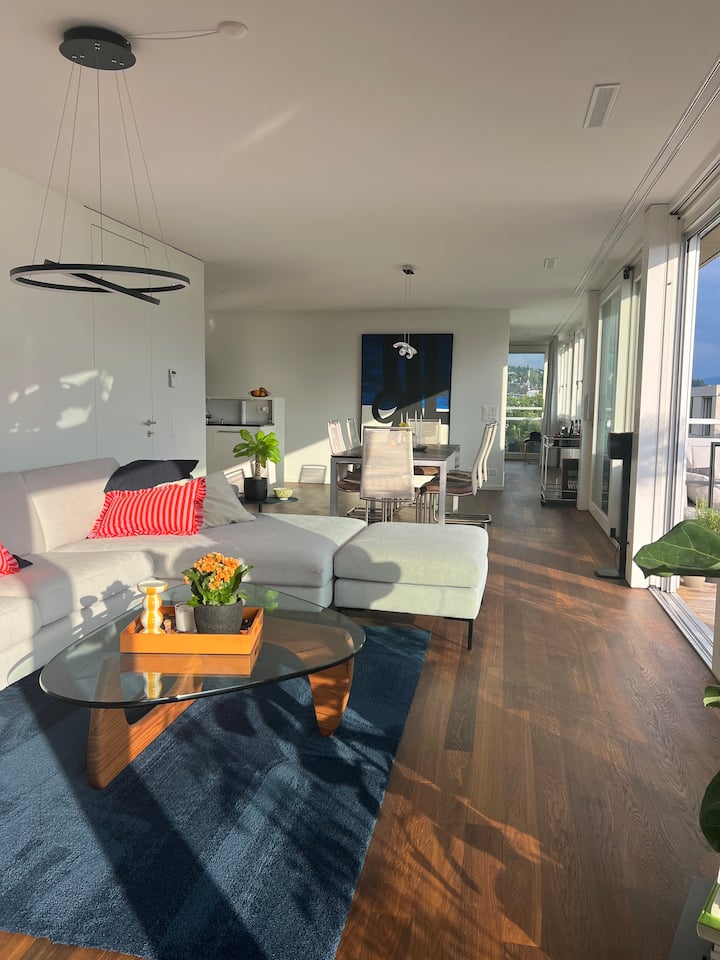 Bright Lakeview Penthouse In Küsnacht - Erlenbach