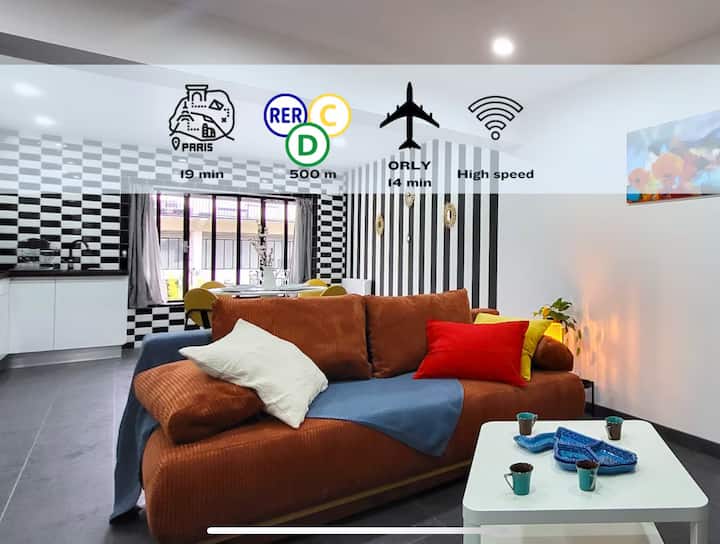 Loft Cosy : Proche Rer C/d, Orly - Juvisy-sur-Orge