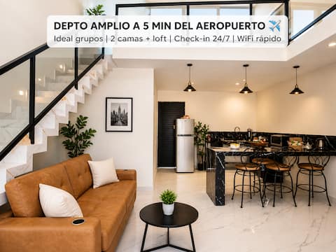 Loft 5 minutes from the airport