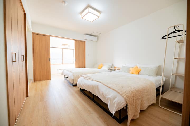 8-guest Japanese 2ldk Stay｜65㎡ Near Namba & Kix - 大阪市