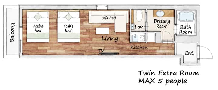 5 Min To Mojiko St | Max 5 | Full Kitchen & Washer - 시모노세키시
