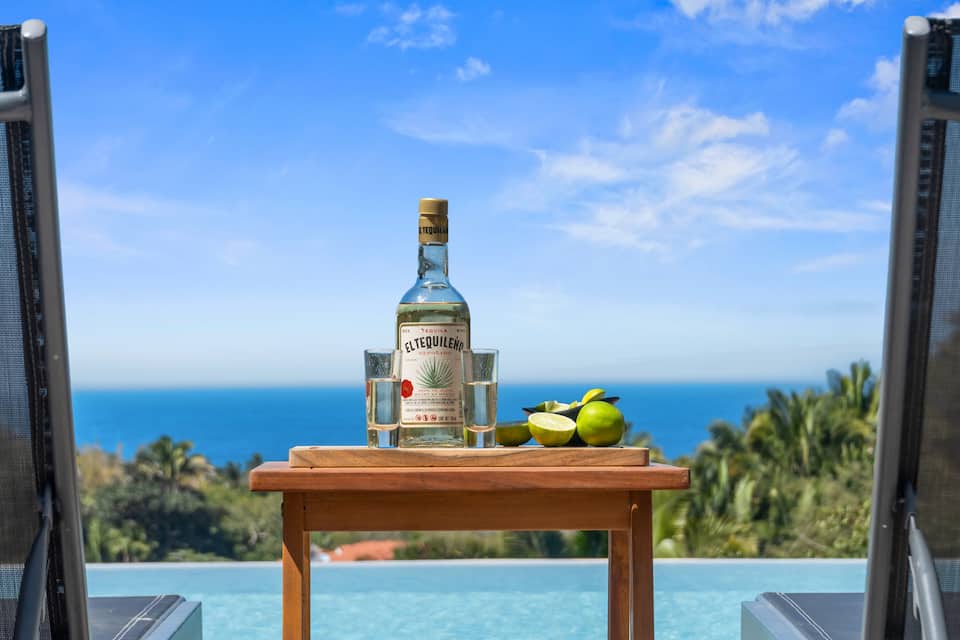 Sunset, a cold drink, the pool still warm, this is the photo you'll show everyone when you get home.