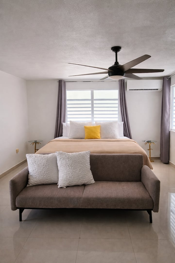 King Bed and Queen Sofa Bed