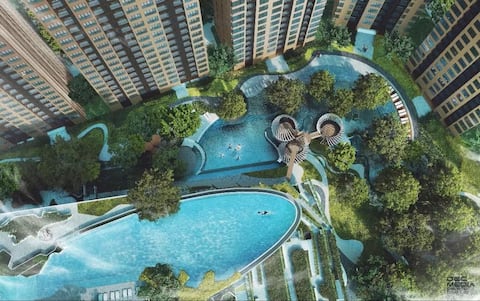 Paradise Deluxe Living • SkyPool, Gym, Sauna & BTS