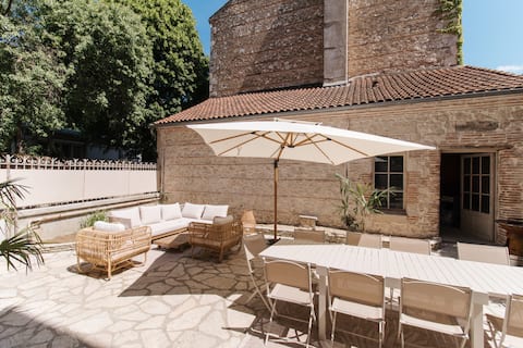 Maison Arjo - 400 m2 - Air conditioning, Fire pit - Heart of Agen