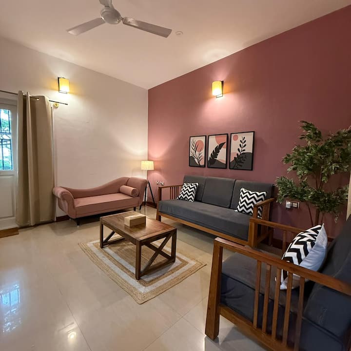 Stylish Boho 3 Bhk Retreat Near Palace Grounds - Bengaluru