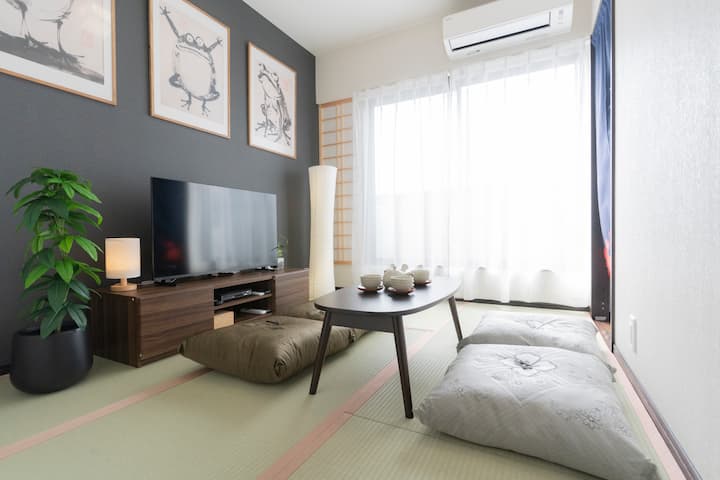 7pax|tatami House |5 Min Metro|near Namba&tennoji - Osaka