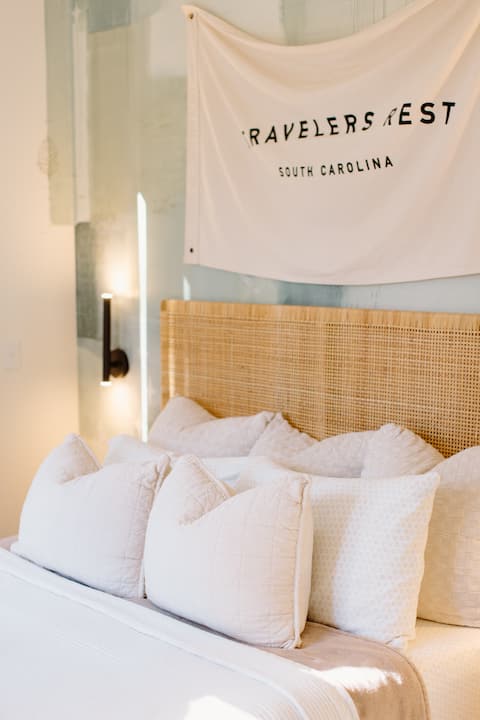 Successful Airbnb property: Scandinavian-Inspired Guest Suite • Firepit in Travelers Rest