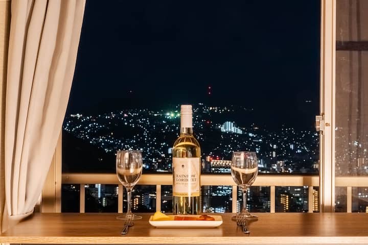 夜景を楽しむ宿|プロジェクター|最大5名|p無料 - Nagasaki