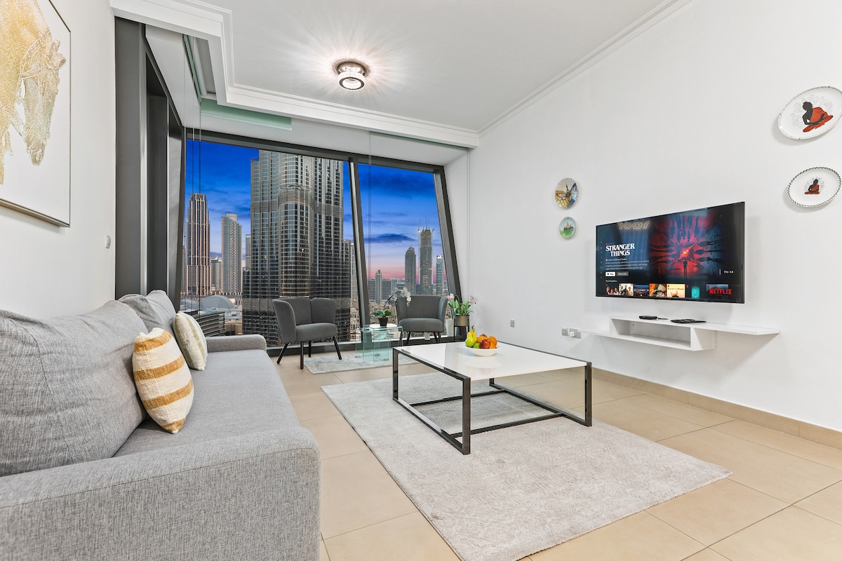 1 Bedroom Furnished Apartment with Burj Khalifa & Fountain View | Burj Vista · III 2