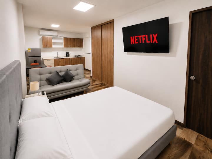 Modern & Well-located Studio/fast-wifi/a.c. - Cali