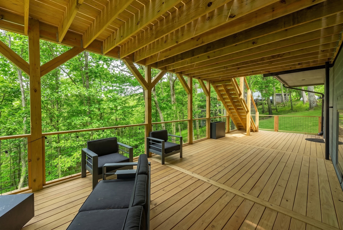 Covered deck seating