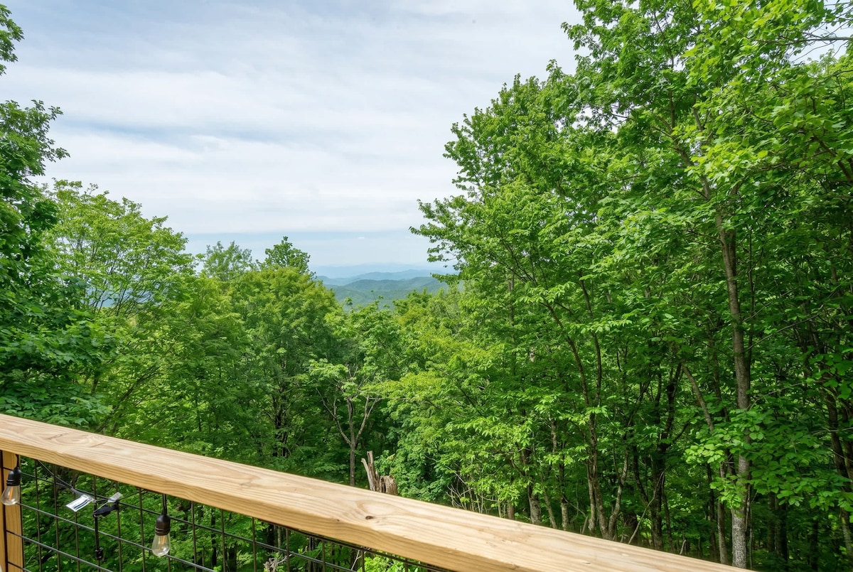 Forested ridgeline near the cabin