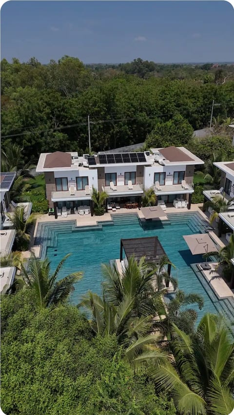 Monterrico Villa exit to Pool and Garden