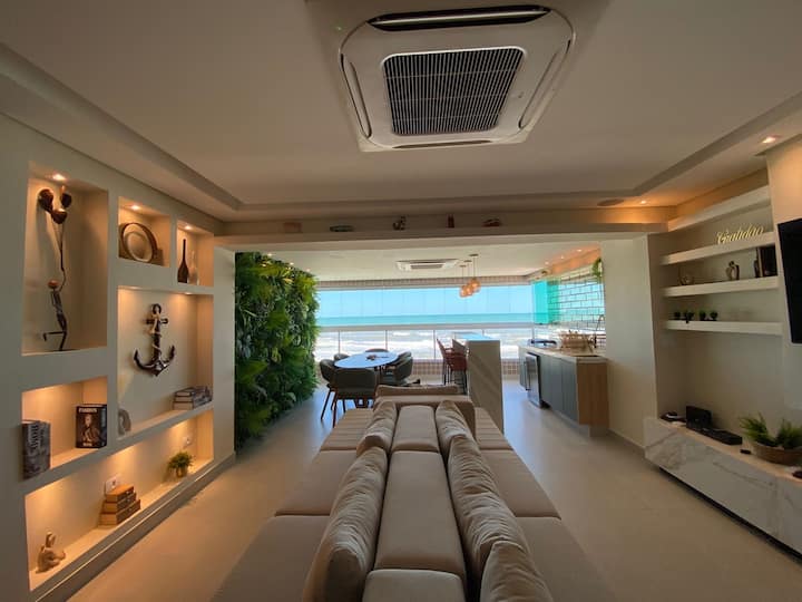 Frente Mar-área Gourmet-banheira-ac-2 Vagas. - Praia Grande