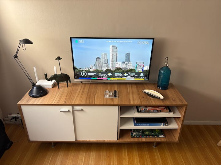 Studio 1 ambiente amoblado con lavarropas secarropas en Almagro