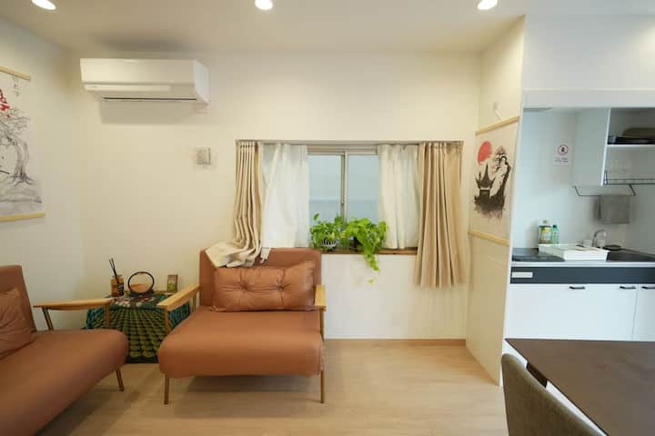 羽の宿301室 43㎡宽敞空间｜家庭入住首选｜安静舒适好眠｜近蔵前駅、新御徒町駅，浅草　上野 - 우에노