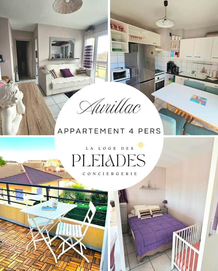 Charmant Appart Avec Balcon, Parking Et Ascenseur - Aurillac