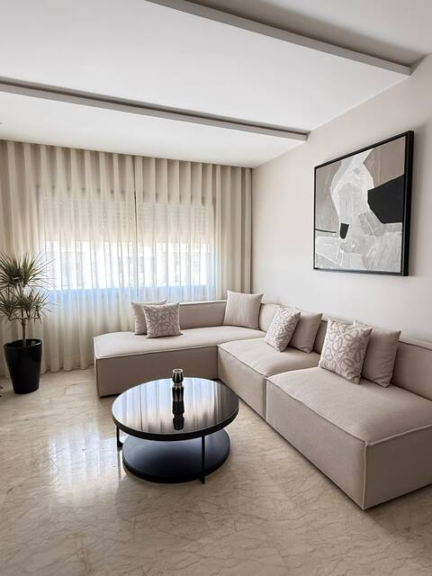 Popular Airbnb listing: Stylish Studio with Pool | 5 Min from Airport in Nouaceur