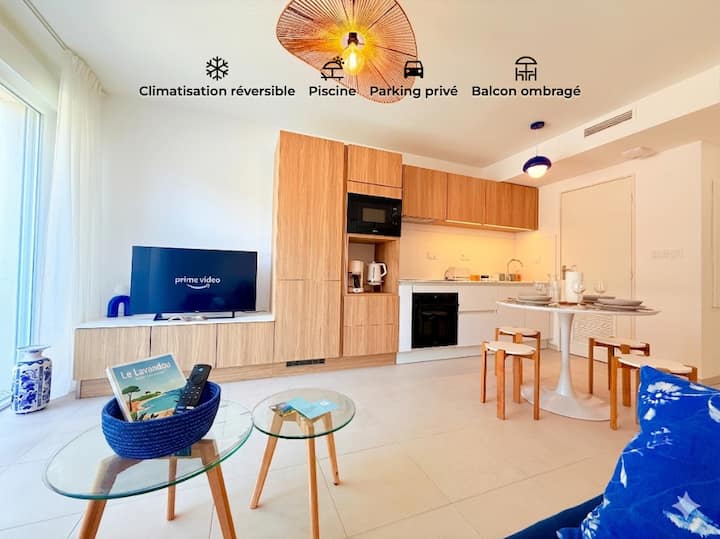 T2 Neuf éPuré : Climatisation, Balcon & Parking - Bormes-les-Mimosas